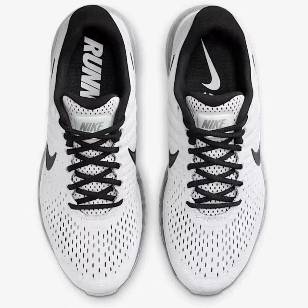 Nike White Pure Platinum Black Air Max Sneakers - Picture 3 of 12